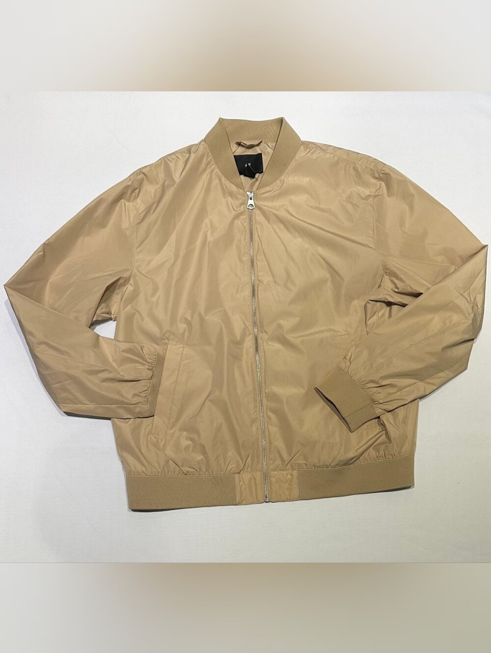 H&M Men's Tan Bomber Jacket - Unbranded